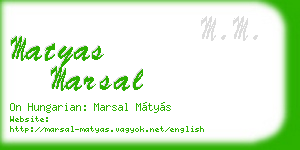 matyas marsal business card