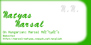matyas marsal business card
